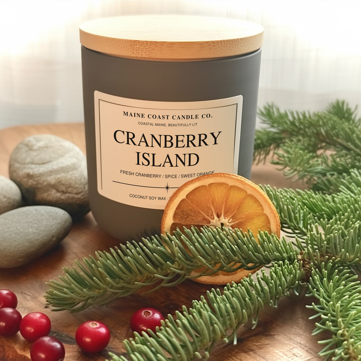Cranberry Island coconut-soy scented candle by Maine Coast Candle Company, Coastal Collection
